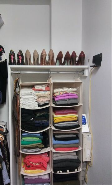 Organized shoes and tops