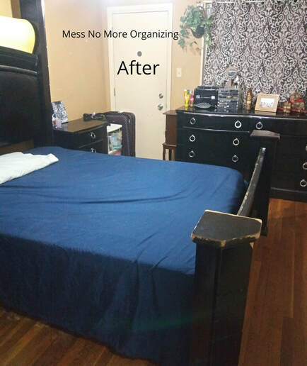 guest room organized and cleaned up