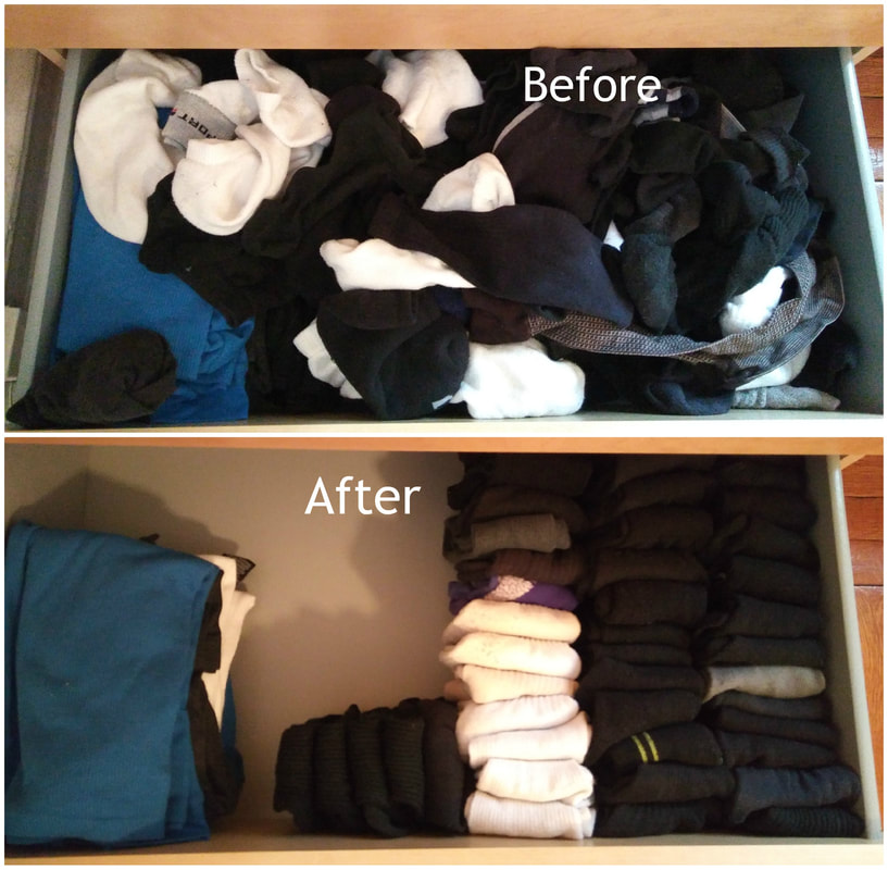 file folding socks saves drawer space
